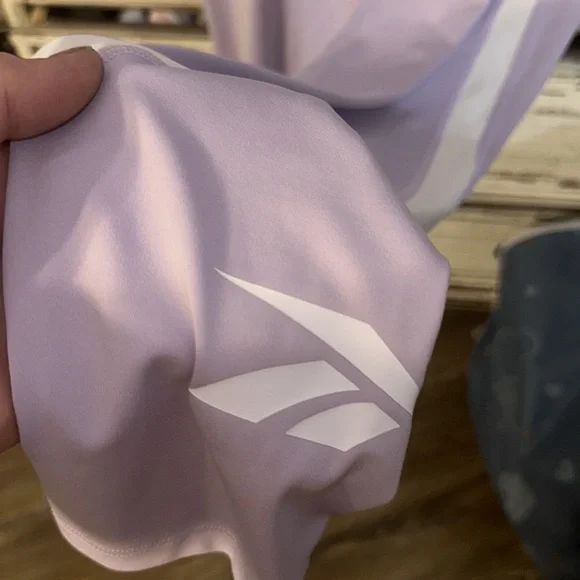 NWT Reebok big logo purple oasis training leggings full length size 3x nice - Picture 5 of 6